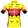 Completo Maglia + Pantaloncino con bretelle 2023 Bingoal WB Manica Corta Giallo Rosso